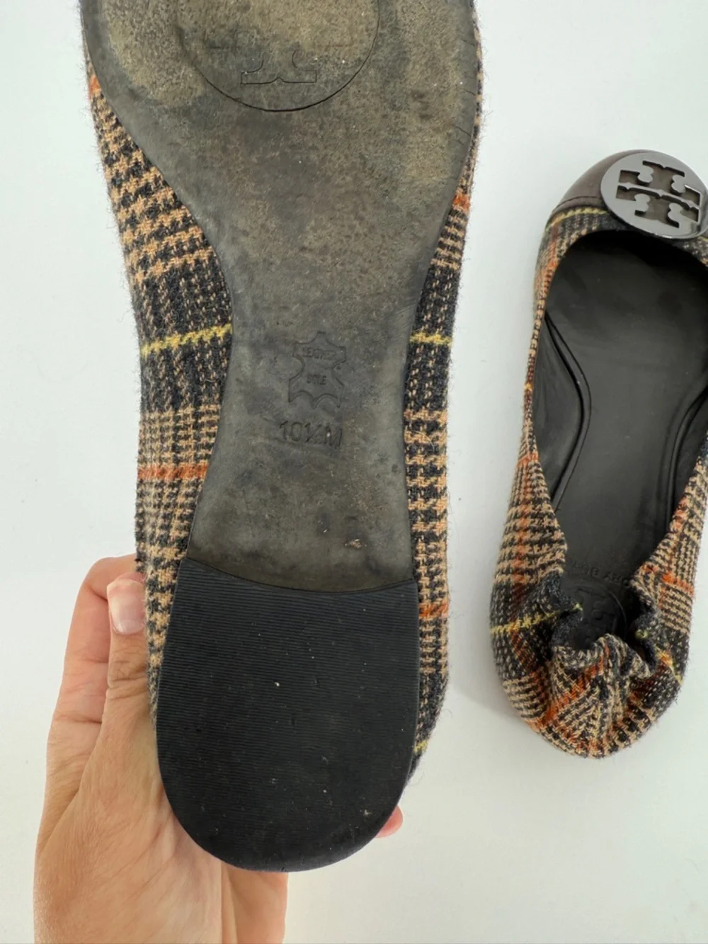 Tory Burch Ballet Flats Plaid Size 10.5
